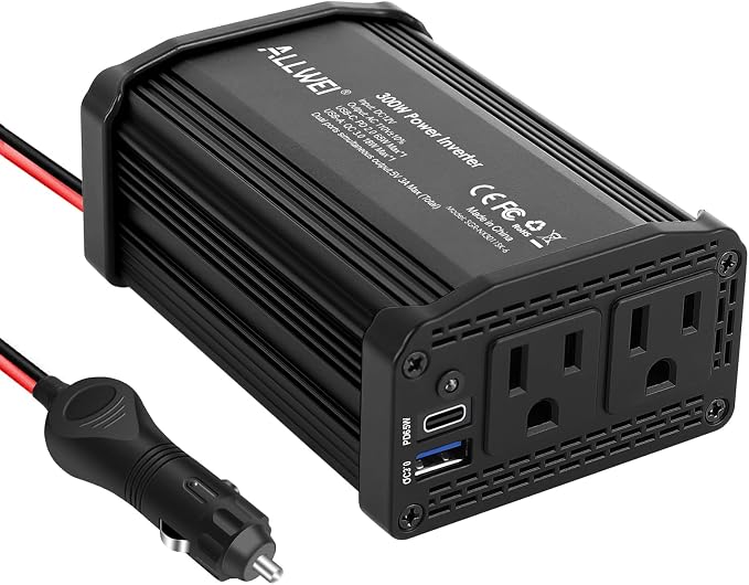 ALLWEI 300W Car Power Inverter DC 12V to 110V AC by ALLWEI