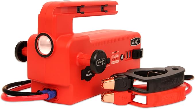 Weego 120 12V Jump Starter, 5000 Peak Amp / 1200 Cranking Amp, Smarty Clamp by Weego
