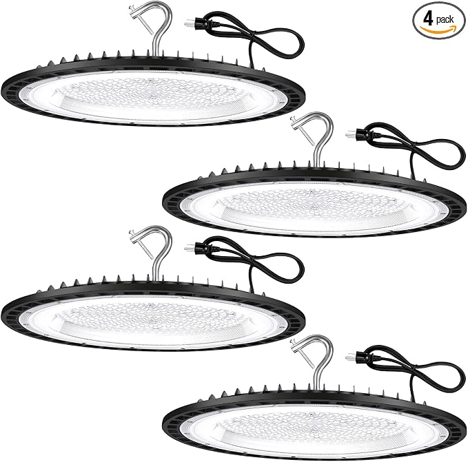 4 Pack 240W UFO Led High Bay Light Fixture, 5000K Daylight Commercial Shop Bay by YANYCN