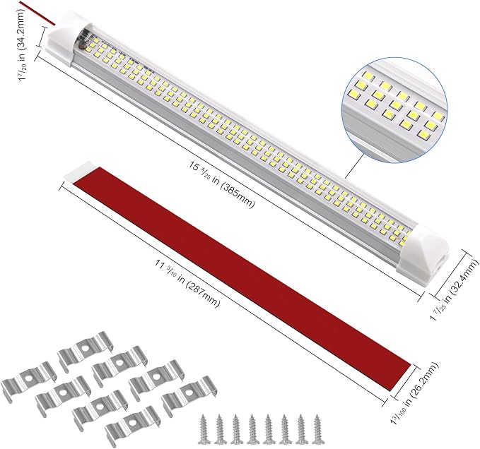 12v LED Interior Light Bar | 108LEDs 1600LM 6W DC 12 Volt led Strip Lights - Image 6