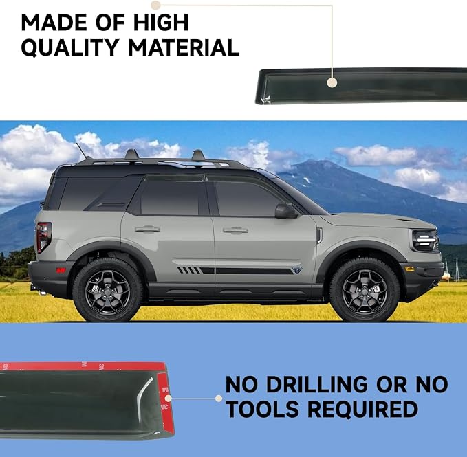 Rain Guards Tape-On Side Window Visor Fit - Image 4