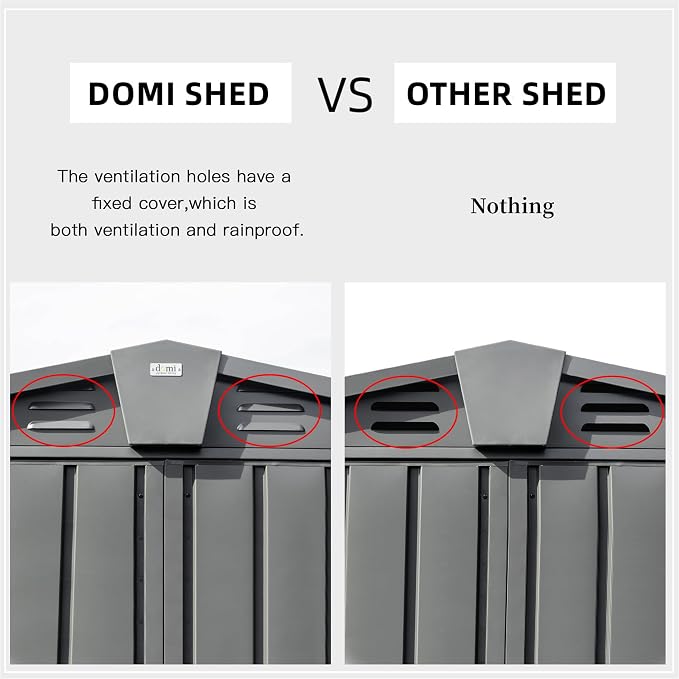 iKERY Galvanized Steel Storage Shed - Image 3