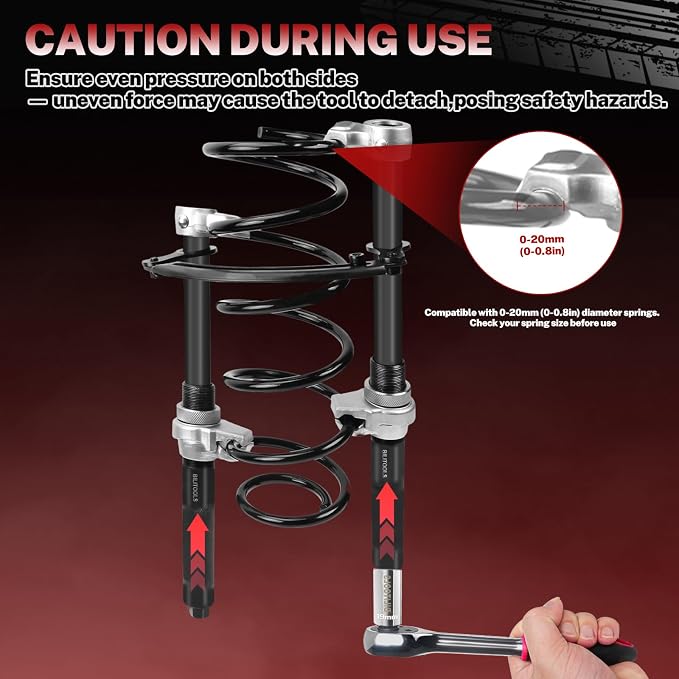 BILITOOLS 2-Piece Coil Spring Compressor Tool Heavy Duty Macpherson Strut - Image 7