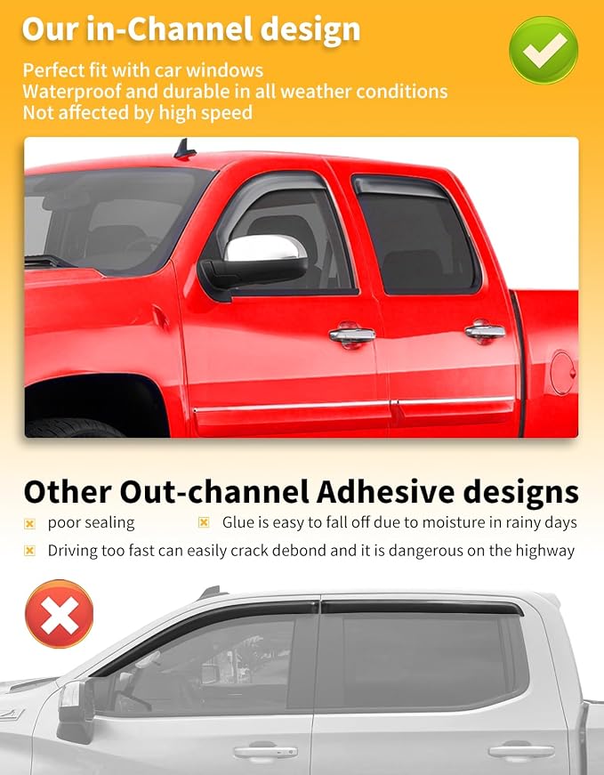 in-Channel Window Rain Guards Fit - Image 7
