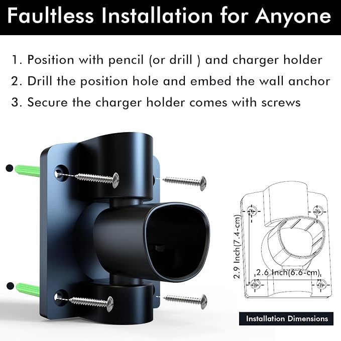 Tesla Charger Holder Wall Mount Tesla Mobile Connector Charger Holder, 5-Level - Image 9