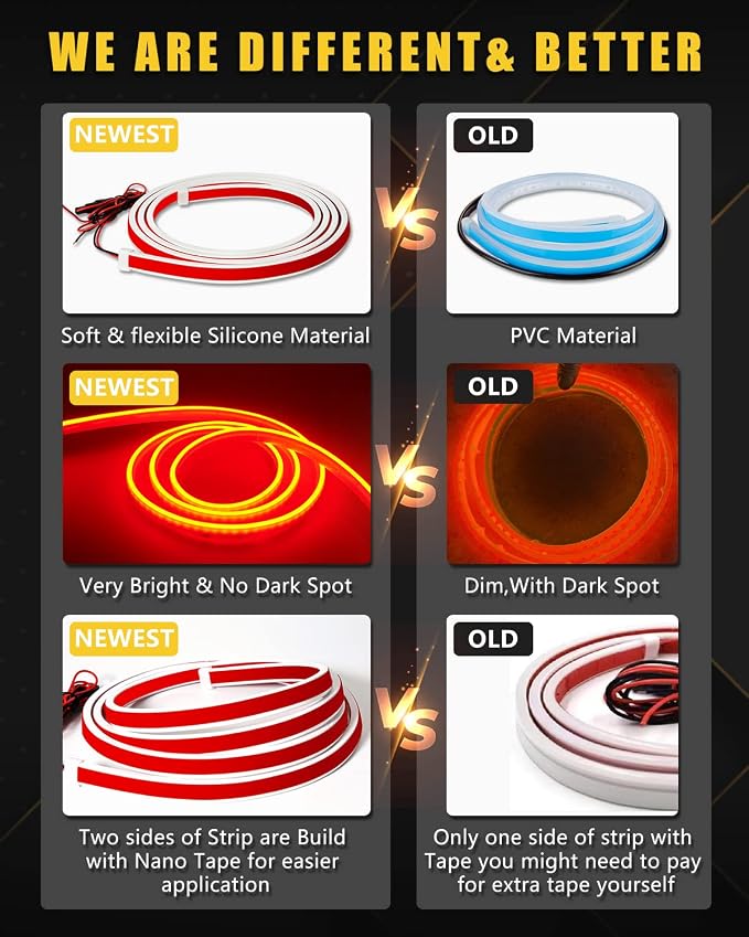 YM E-Bright Led Hood Light Strip Exterior Car Led Strip Light Waterproof - Image 4