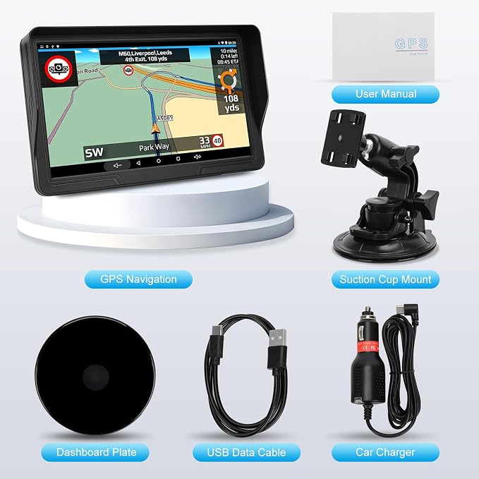 GPS Navigator for Car Truck RV, 9 inch Touch Screen Latest 2025 Map, Real Voice - Image 5