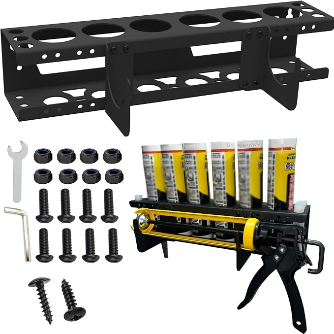 Caulking Tube and Caulking Gun Holder, Caulking Gun Storage Rack, Handy Rack by Swiona