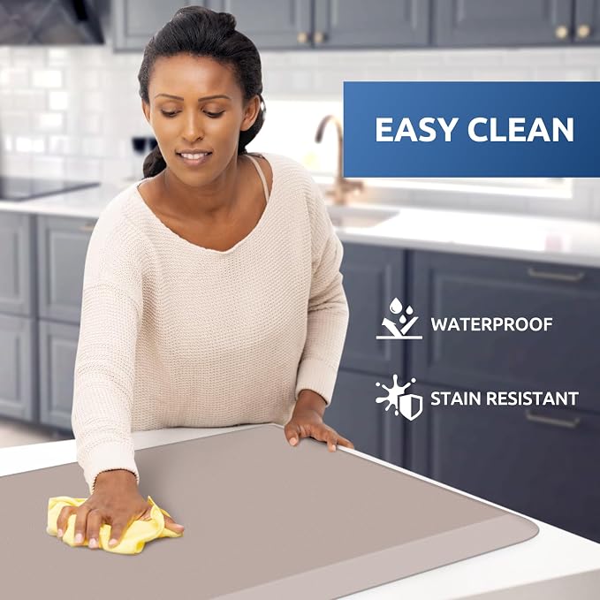 KitchenClouds Kitchen Mat Cushioned Anti Fatigue Rug 20"x32" Waterproof - Image 3