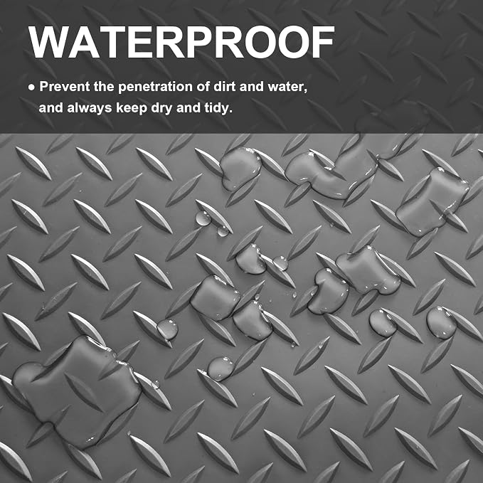 Garage Floor Mat 2.8mm Thickness PVC Garage Flooring Roll Diamond Plate Floor - Image 7