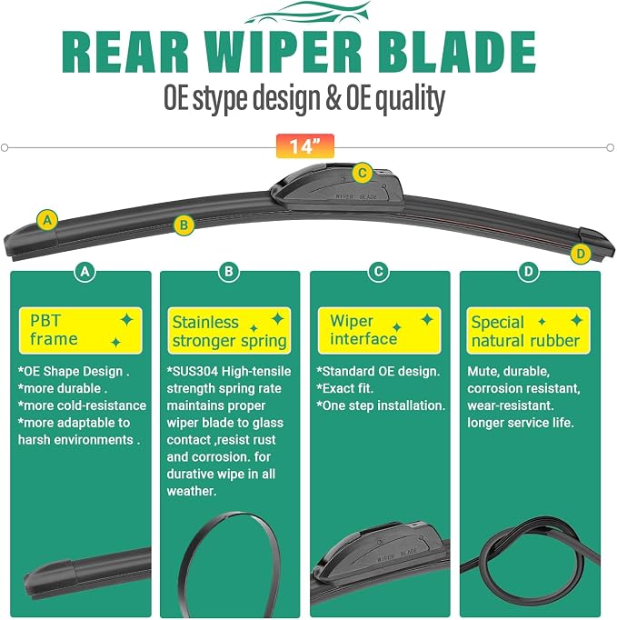 26" 18" 14" Windshield Wiper Blades Replacement - Image 4