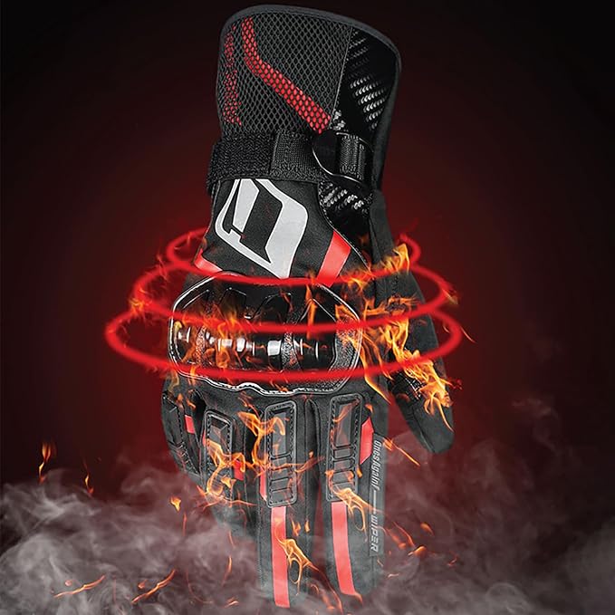 Motorcycle Gloves, Waterproof, Touch Screen, Men's Winter Gloves, Snowmobile - Image 4