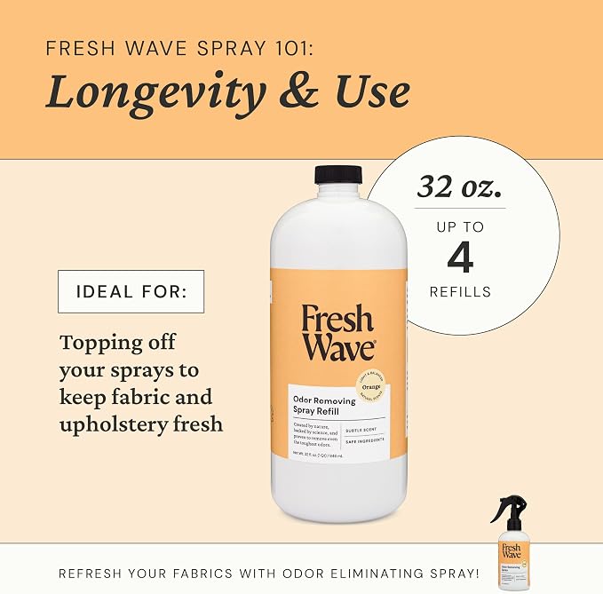 Fresh Wave Orange Odor Eliminator Spray & Air Freshener Refill, 32 fl. oz. - Image 5