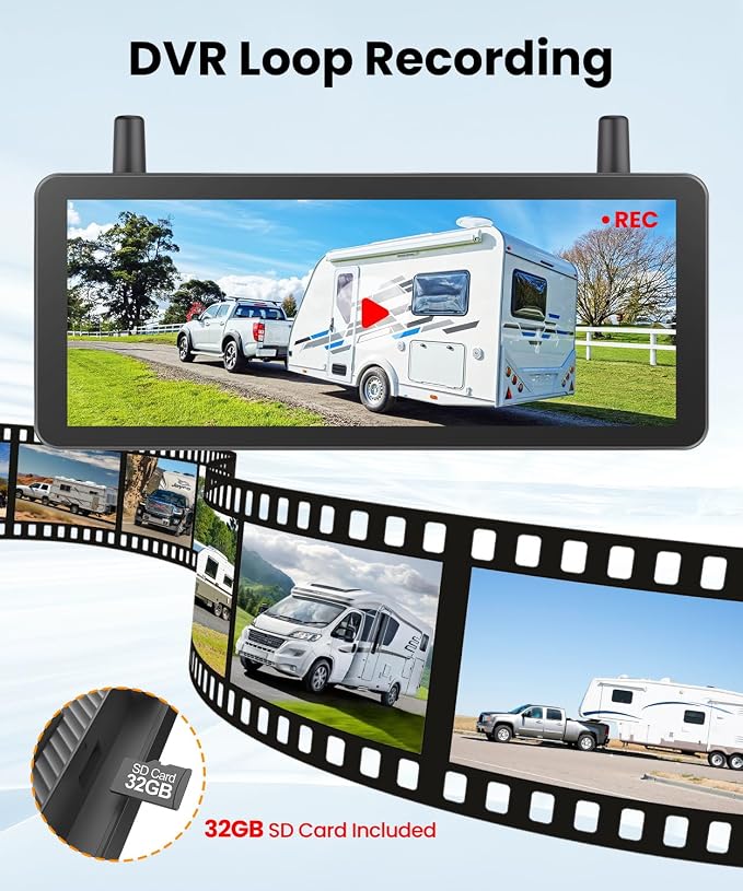 Solar Backup Camera Wireless for RVs and Trailers No-Installation - Image 4