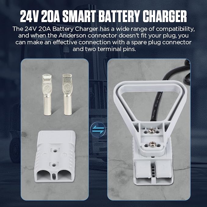 Forklift Battery Charger 24V 30A Automatic Smart Charger, Automotive Battery - Image 6