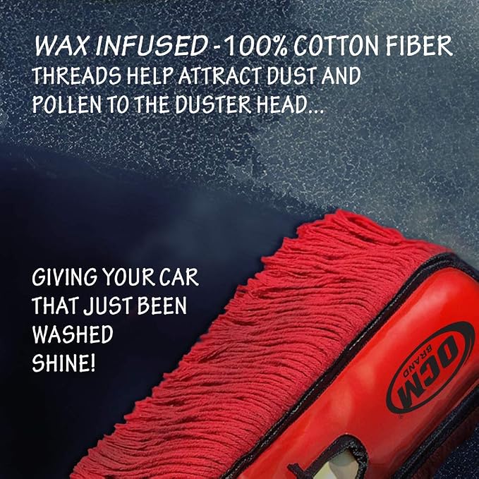 Classic Car Duster with Solid Wood Handle Includes Storage Case - Image 3
