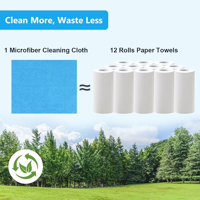 GLIMGLINT Microfiber Cleaning Cloth, 100 Pack Cleaning Rags, Ultra Absorbent - Image 5