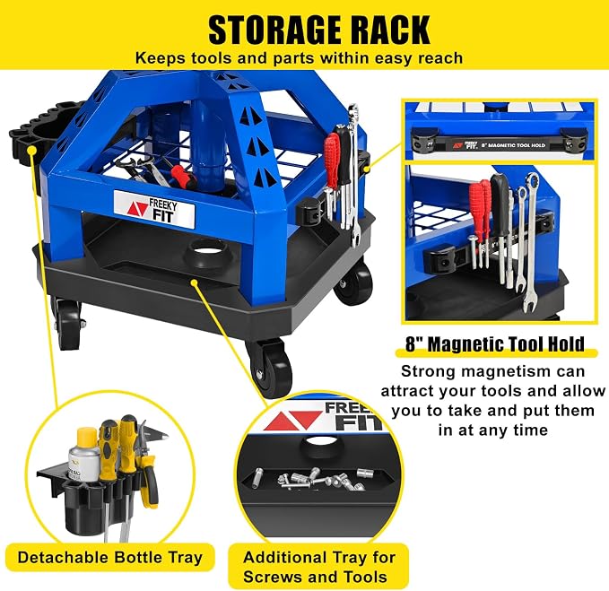 Rolling Shop Stool for Garage - Image 3