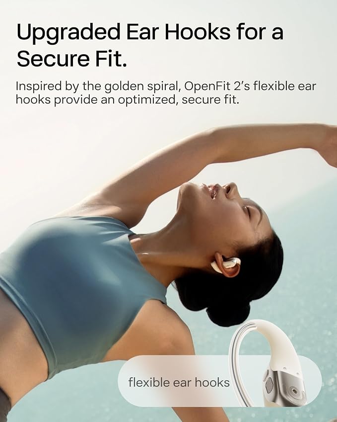 SHOKZ New OpenFit 2 Open-Ear Headphones, True Wireless Bluetooth Earphones - Image 6