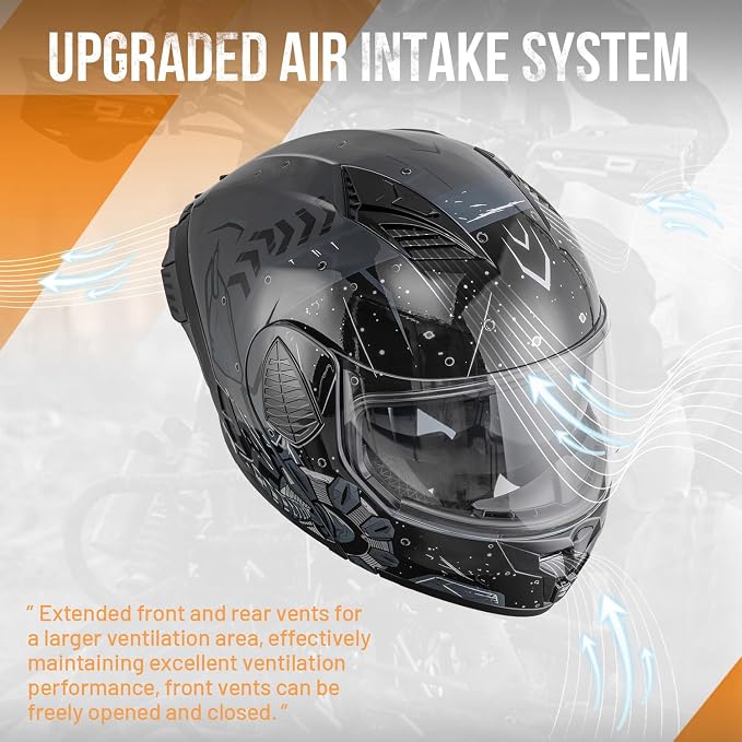 Modular Motorcycle Helmets Full Face Flip up Street Bike Motorcycle Helmet - Image 6