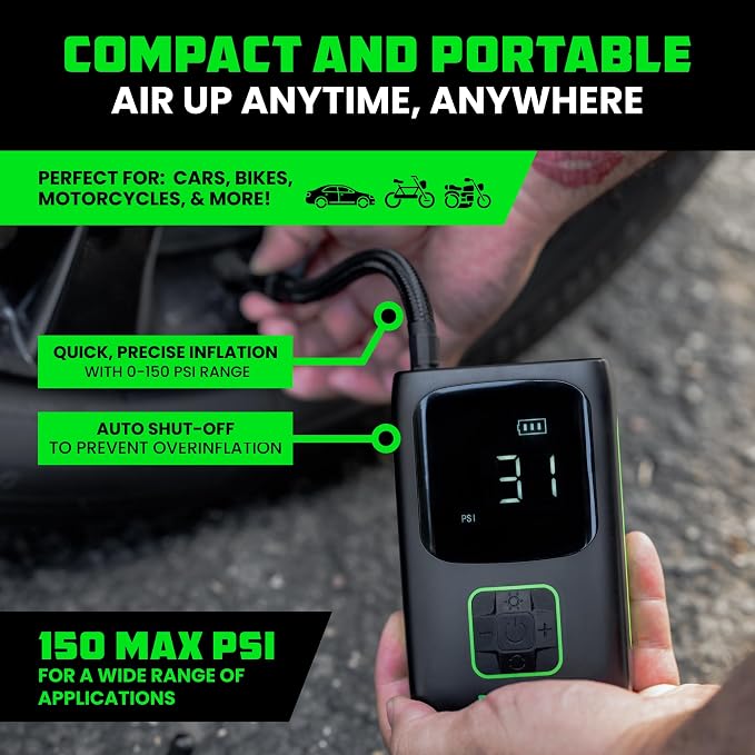 Rhino USA Tire Inflator Portable Air Compressor Upgraded Air Pump - Image 2