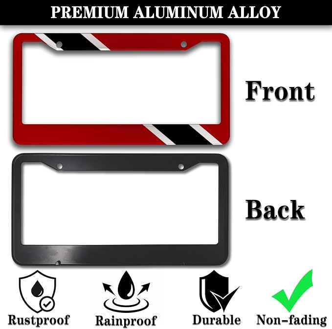 Car Plate Frame Red - Image 3