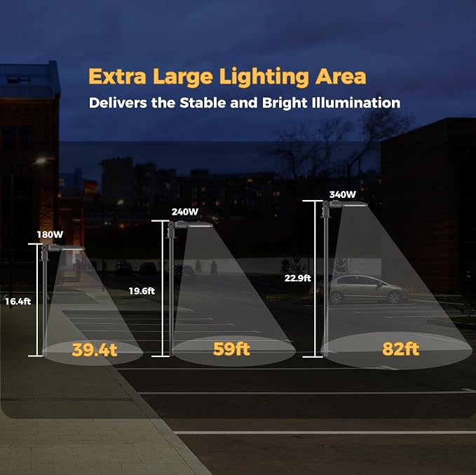 180W LED Parking lot Lights Commercial Oudoor Lighting Shoebox Light - Image 5
