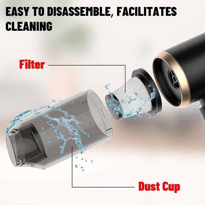 Handheld Car Vacuum Portable Cordless, 12000PA High Power 4 in 1 Vacuum Cleaner - Image 7