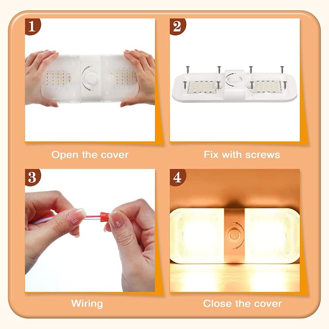 Retisee 10 Pcs RV Lights Interior 1700LM, 3 Color 12V RV LED Dome Lights - Image 5