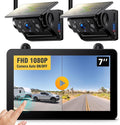 Magnetic Solar Wireless RV Backup Camera, 1080P 7" Touchscreen IPS Monitor & 2 by DVKNM