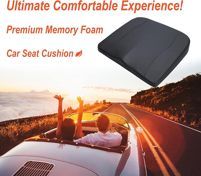 Car Seat Cushion, Comfort Memory Foam Car Cushions - Image 2