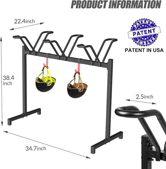 3 Bikes Floor Stand, Adjustable Bicycle Parking Rack - Image 8