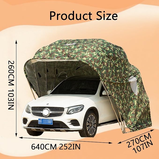 Car Port Portable Storage Shed Carport Canopy Carports Metal Carport Round - Image 2