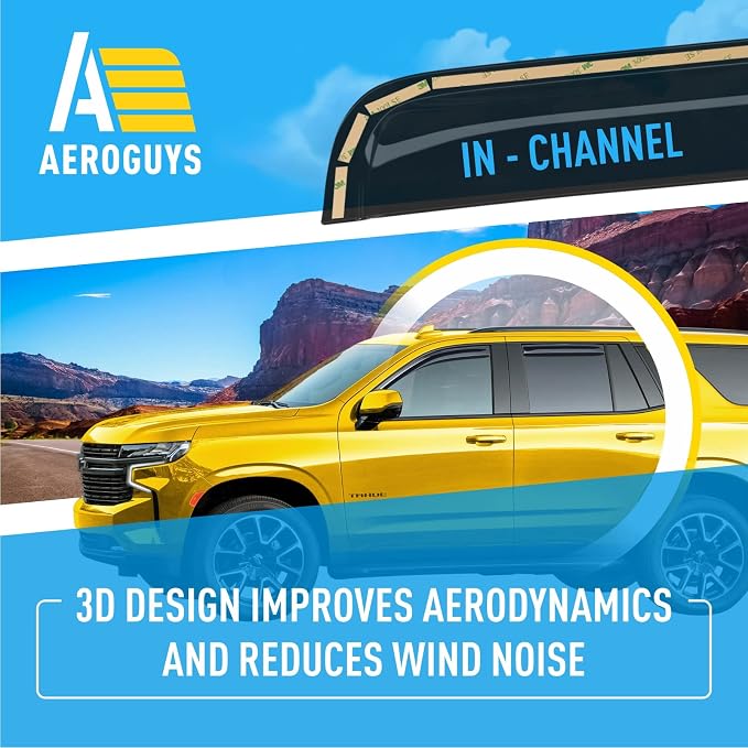 Extra Durable Window Deflectors in-Channel Window Visors Rain Guards Fit - Image 5