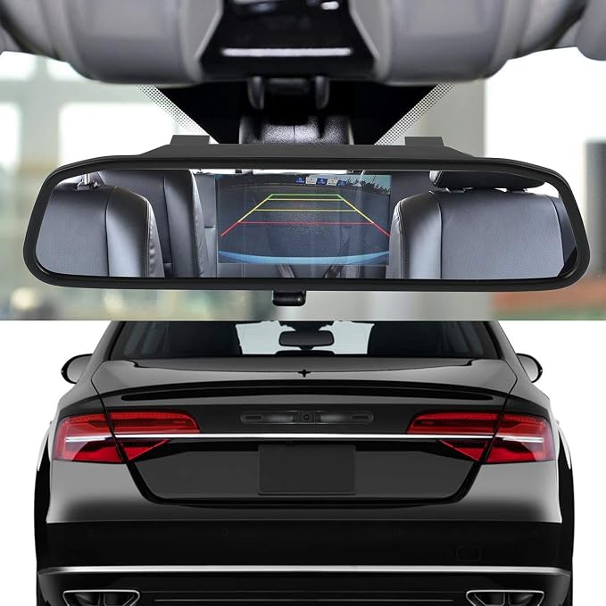 Backup Camera and Monitor Kit, 4.3" Car Vehicle Rearview Mirror Monitor - Image 2