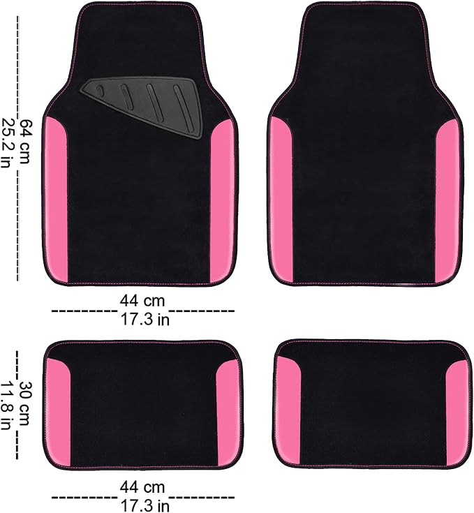 CAR PASS Rainbow Waterproof Universal Fit Faux Leather Car Carpet- Anti-Slip - Image 2