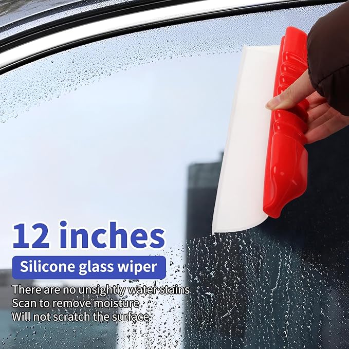 2 Pack 12inch car Squeegee, Silicone Squeegee, car Window Squeegee, Flexible - Image 6