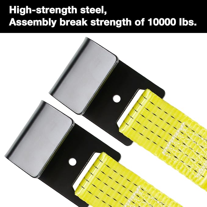 Tow Dolly Basket Straps with Flat Hooks Fits 14" 15" 16" Car Auto Hauler Wheel - Image 4