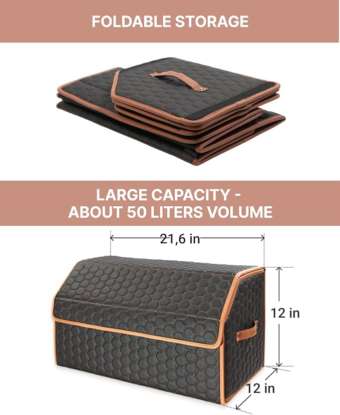 Foldable Trunk Organizer for Car Storage - Image 2