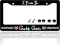 I Brake for Goth Girls License Plate Frame Funny Gothic License Plate Holder by TINALUIN