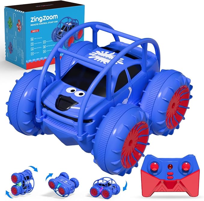 Remote Control Car, Fast Direct Charging RC Cars Amphibious 360° Rotating LED by ZingZoomRemoteControlCar