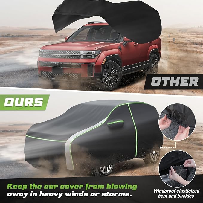 Mixsuper Liner Car Cover for Hyundai Santa Fe 2006-2026, 7 Layers Full Car - Image 6