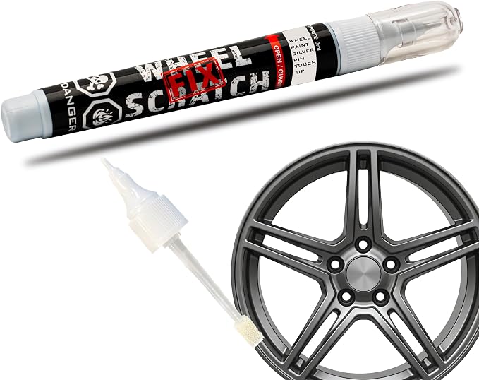 Silver Rim Touch Up Paint, Car Wheel Scratch Repair, Wheel Touch Up Paint Pen by ScratchFixProducts