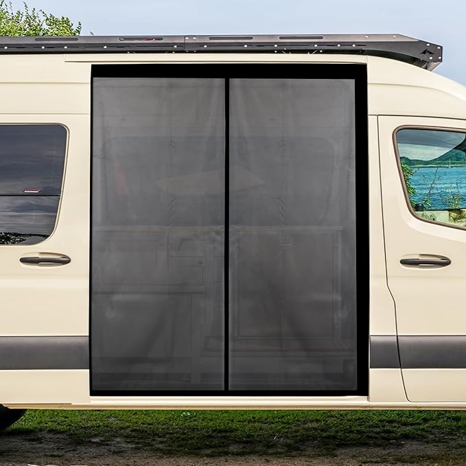 71''H x 59''W Van Bug Screen Side Door Sliding Door Window Covers by LFGUD