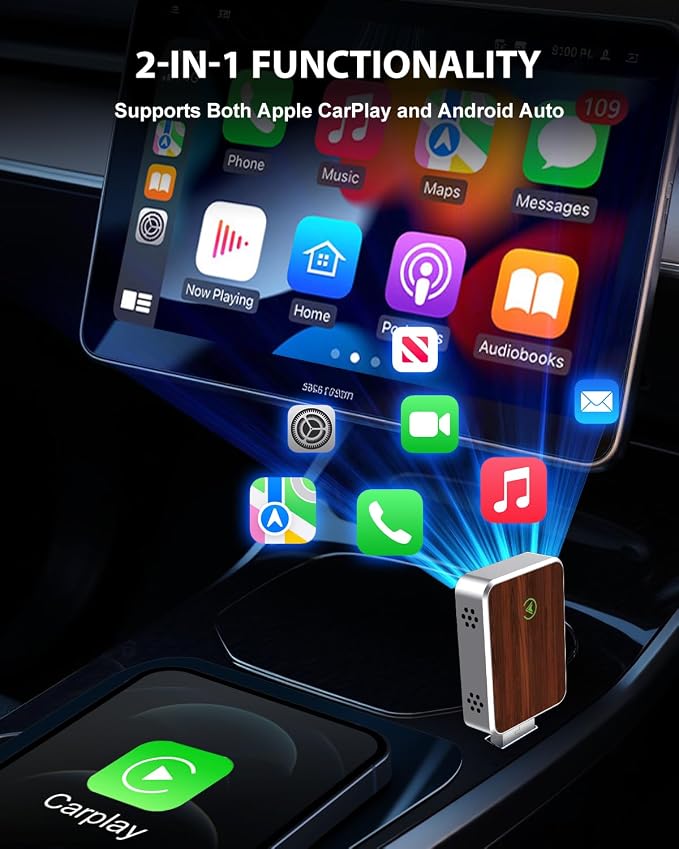 Wireless Carplay Adapter for iPhone & Android Auto 2-in-1, Convert Factory - Image 4