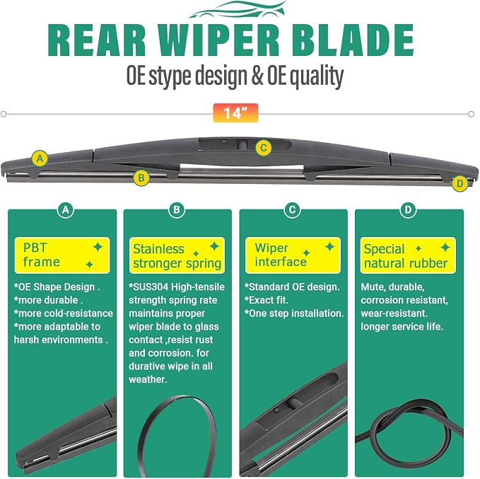 26" 16" 14" Windshield Wiper Blades Replacement - Image 4