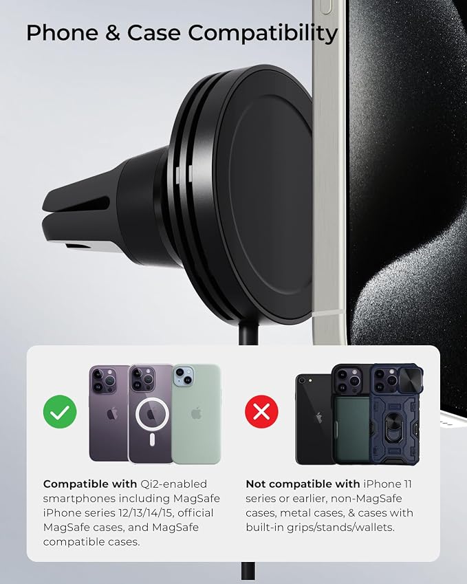 iOttie Velox Qi2 Mini Wireless Charging Car Mount - Image 5