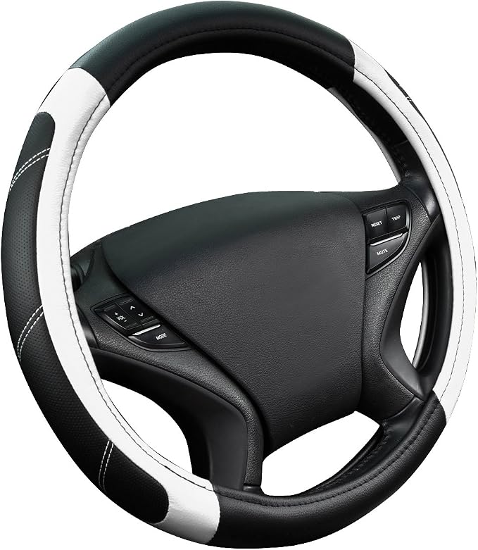 CAR PASS Line Rider Microfiber Leather Sporty Steering Wheel Cover Universal - Image 7