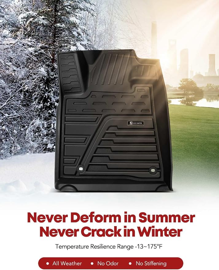 YHTAUTO Floor Mats Fit 2014-2021 Toyota Tundra CrewMax/Double Cab, TPE All - Image 8