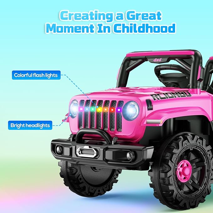 SEALIGHT 12V Kids Ride On Truck Car w/Parent Remote Control, 4 * 380W Motors - Image 5